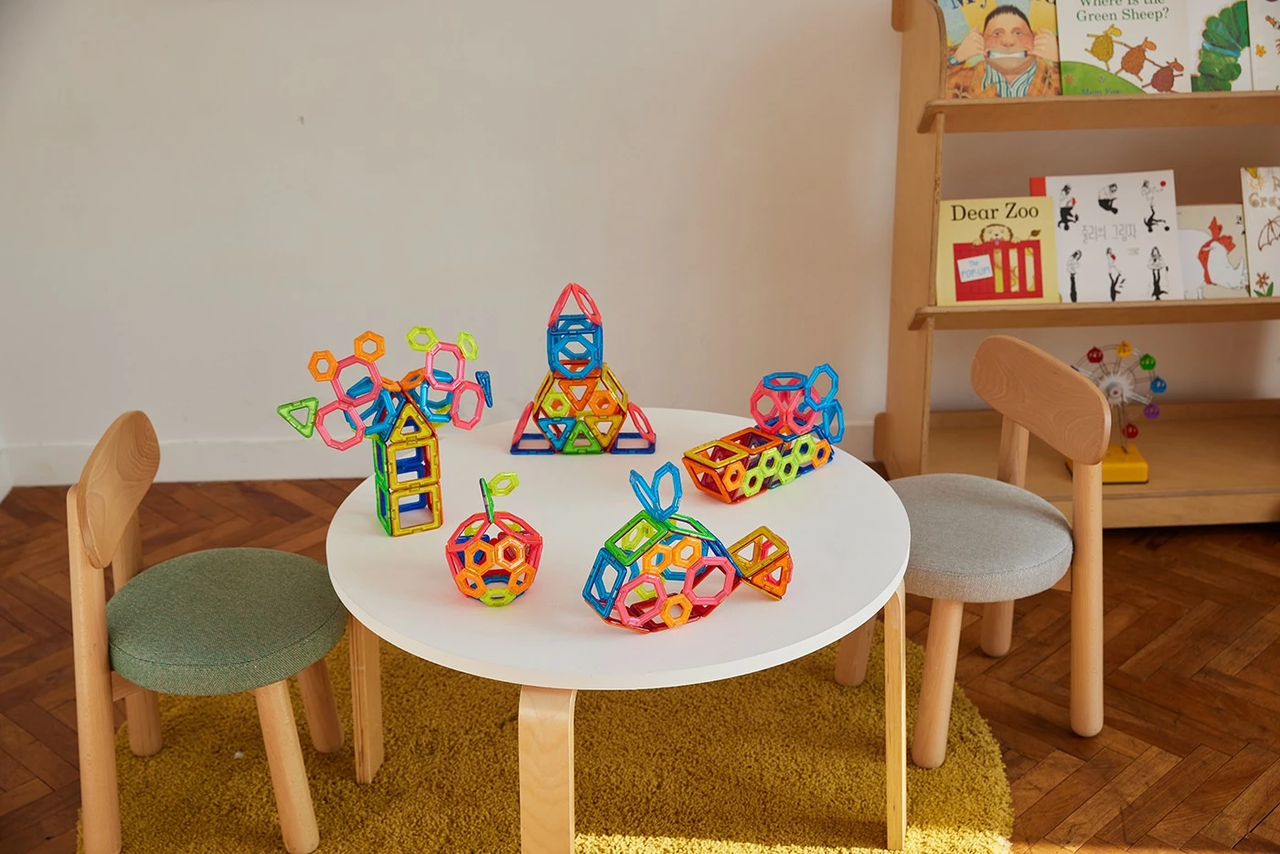 Set blloqe magnetike Magformers Challenger 30 elemente, shumëngjyrëshe