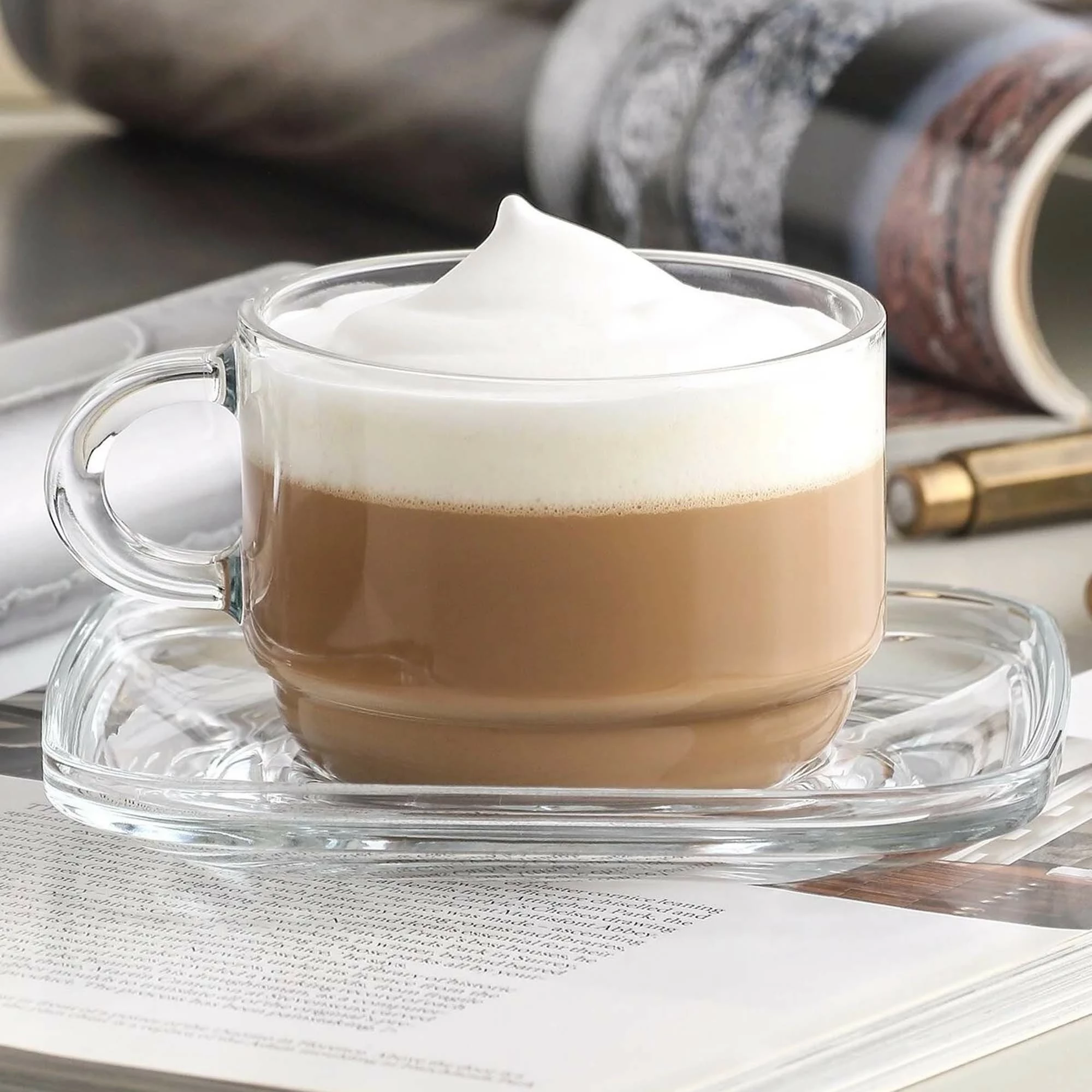 Pjatëz espresso LAV Cambridge 124mm, transparente, set 12 copë