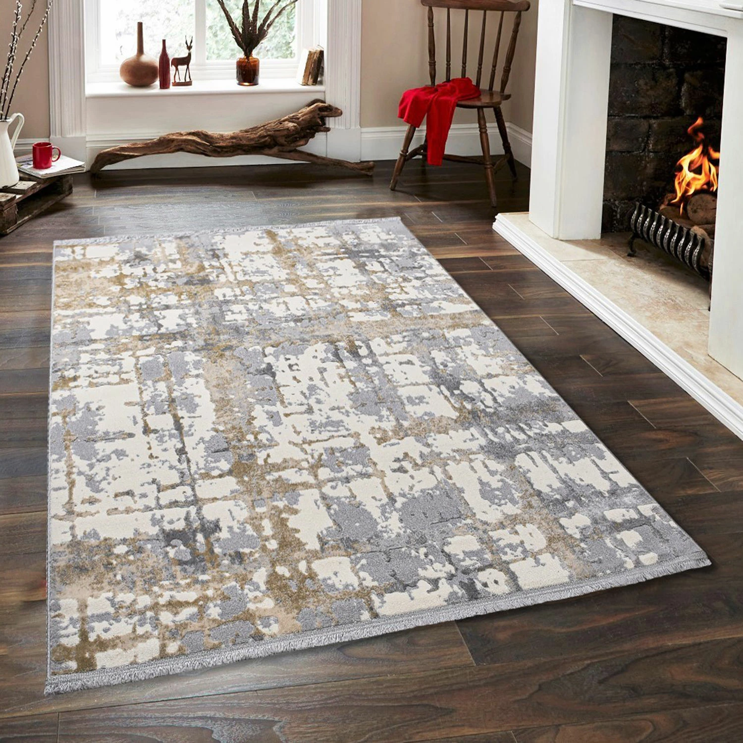 Qilim Conceptum Hypnose, Notta 1100, 200x290cm, ngjyrë gri, bezhë, krem