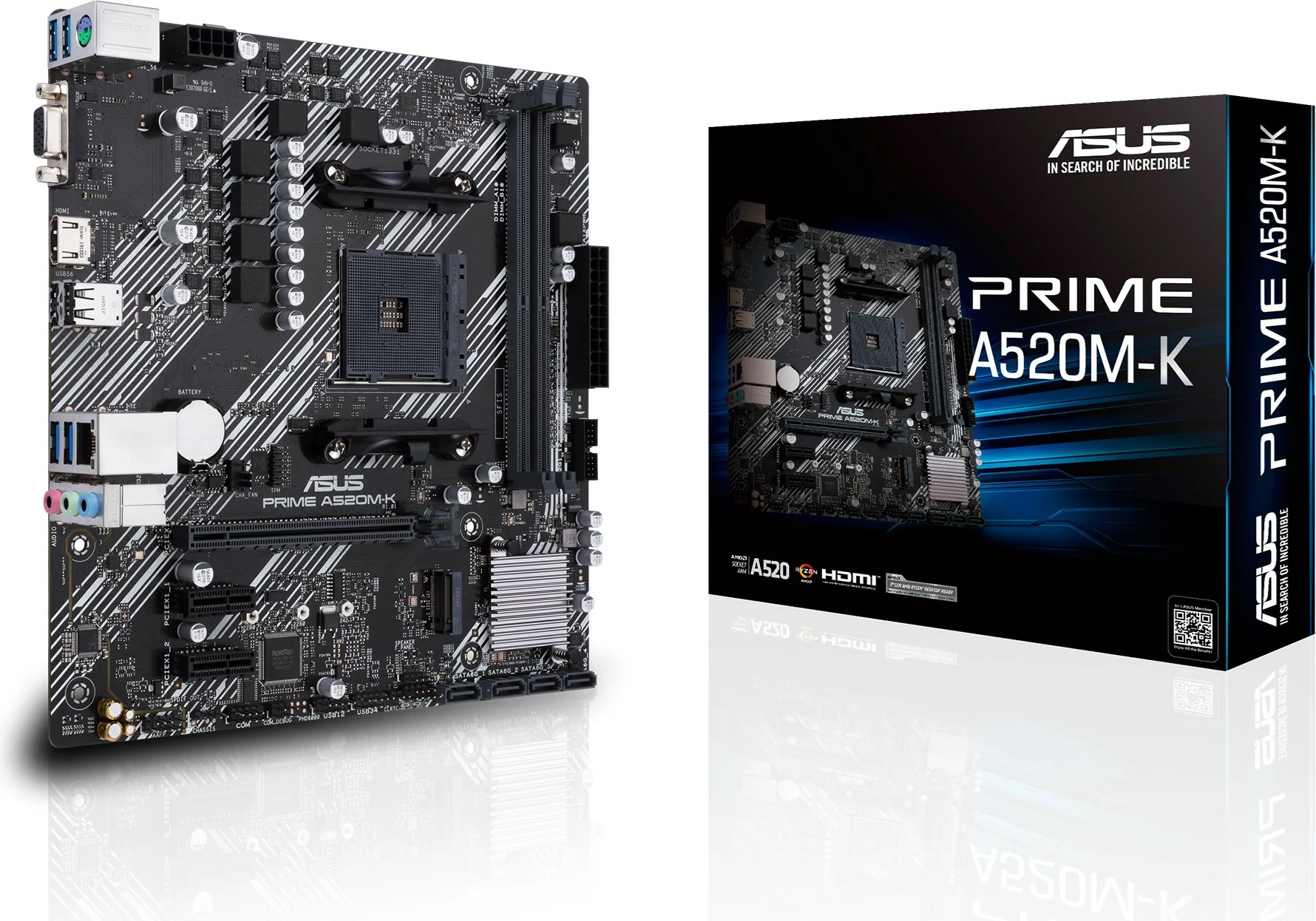 Pllakë amë ASUS PRIME A520M-K, Socket AM4, micro ATX