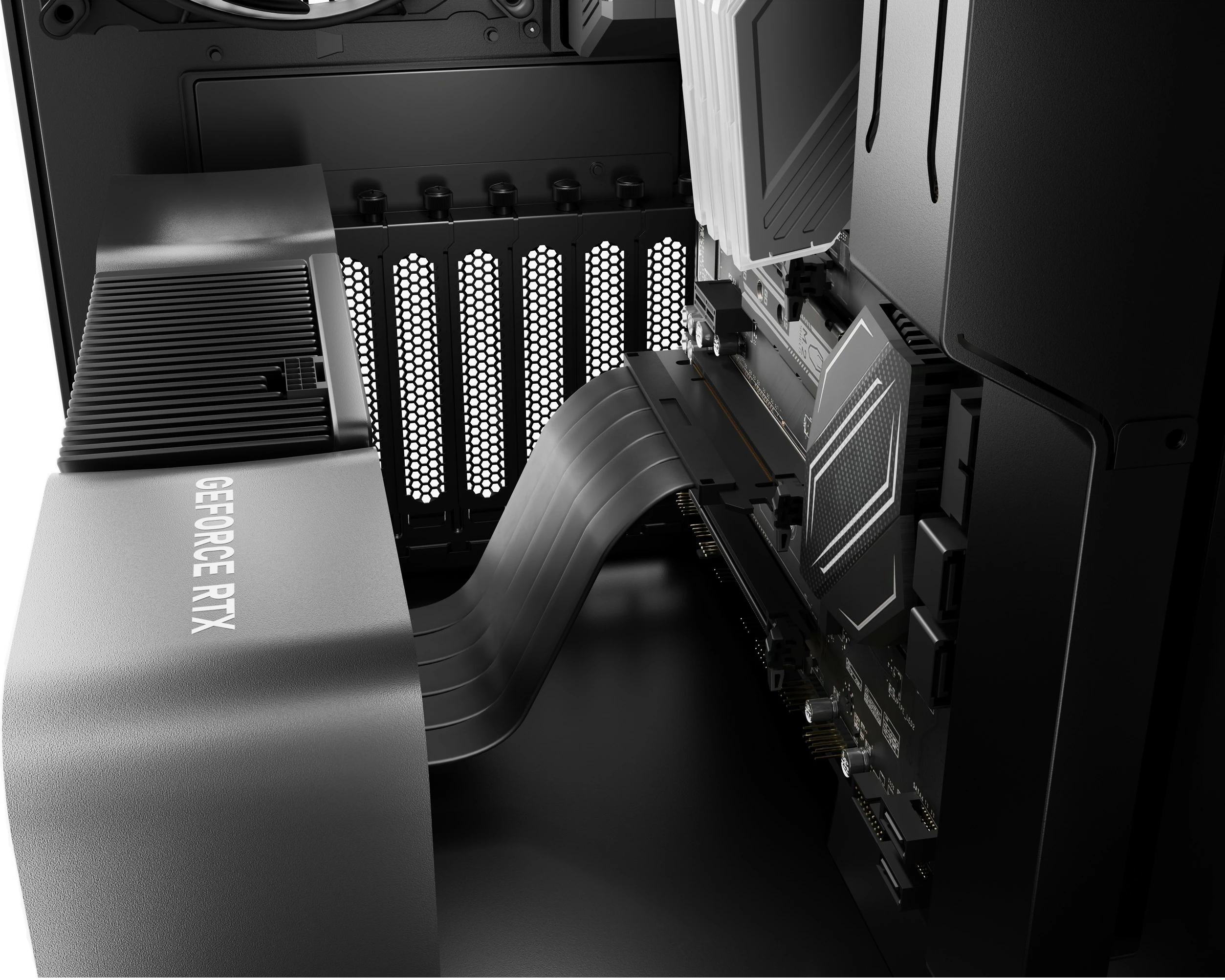 Mbajtës grafikash me kabllo riser be quiet! Universal, PCI Express 4.0, 20cm, e zezë