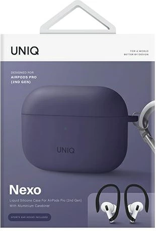 Mbështjellës UNIQ Nexo për AirPods Pro 2 me ear hooks, vjollcë