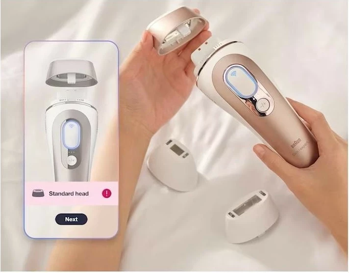 IPL Braun Skin i-Expert Smart PL7147, 10 nivele intensiteti, rozë