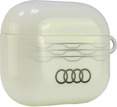 Mbështjellës Audi IML Geometric Pattern për AirPods 3, i bardhë