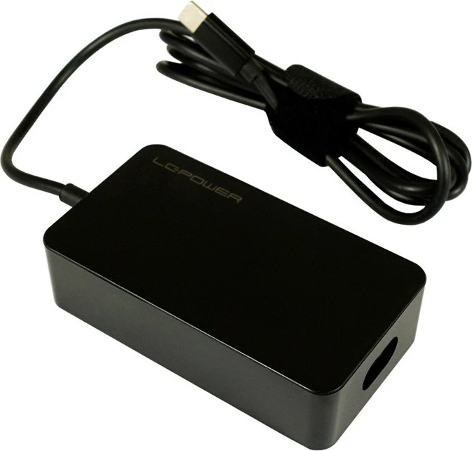 Adapter universal LC-Power LC-NB-PRO-45-C për laptop, 45W, USB-C, i zi