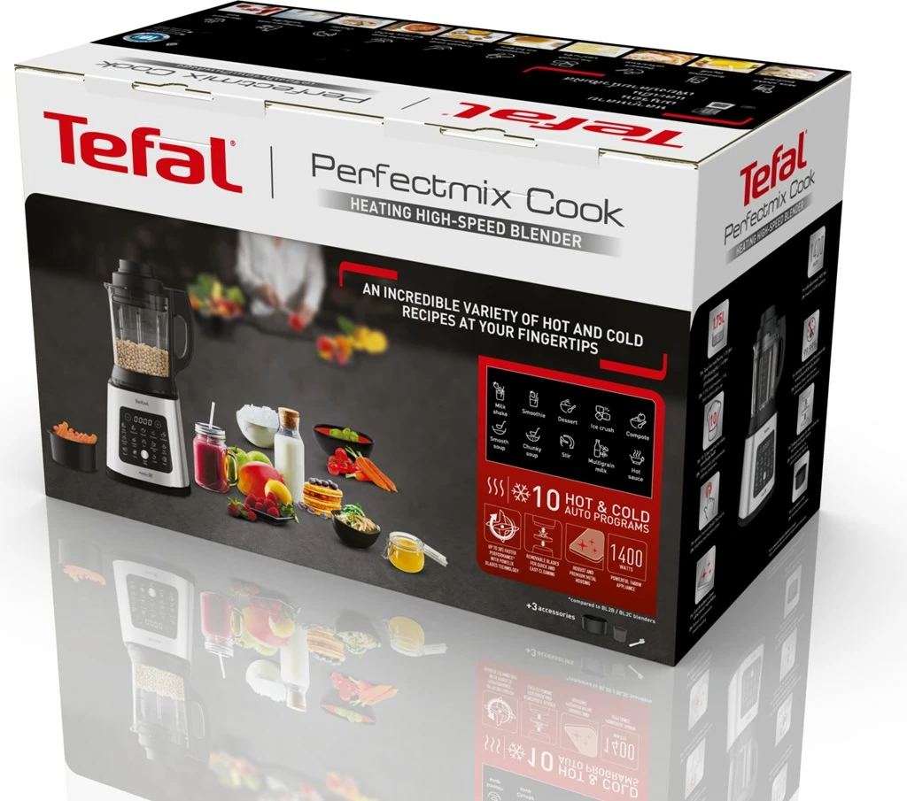 Blender tavoline Tefal Perfectmix Cook BL83SD, 1.75 L, 1400 W, zi/inox
