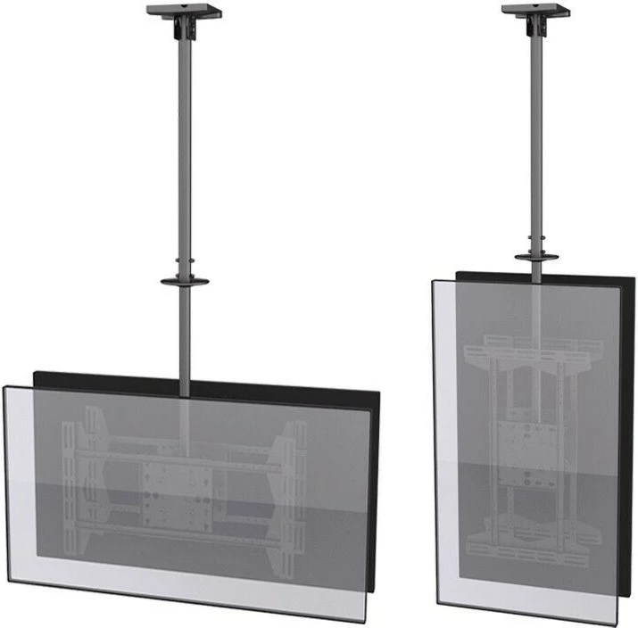 Mbajtës tavani për TV dual Equip, 32-65 inç, 80 kg, i zi