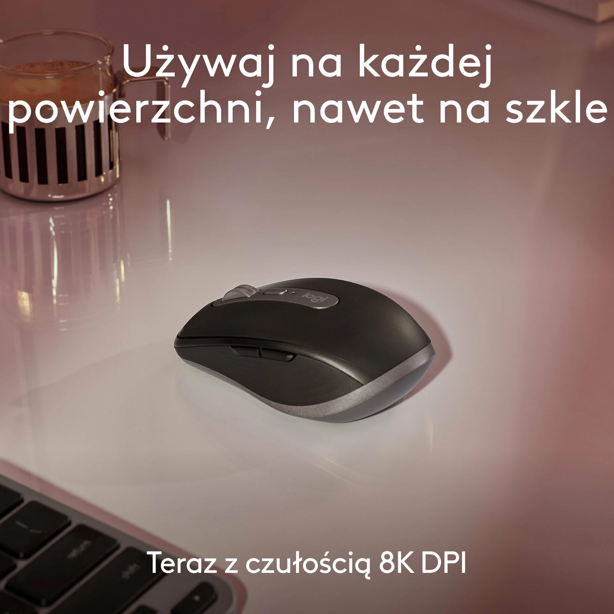 Maus Logitech MX Anywhere 3S për Mac 910-006947, wireless Bluetooth, 8000 DPI, USB-C, 6 butona, Space Gray