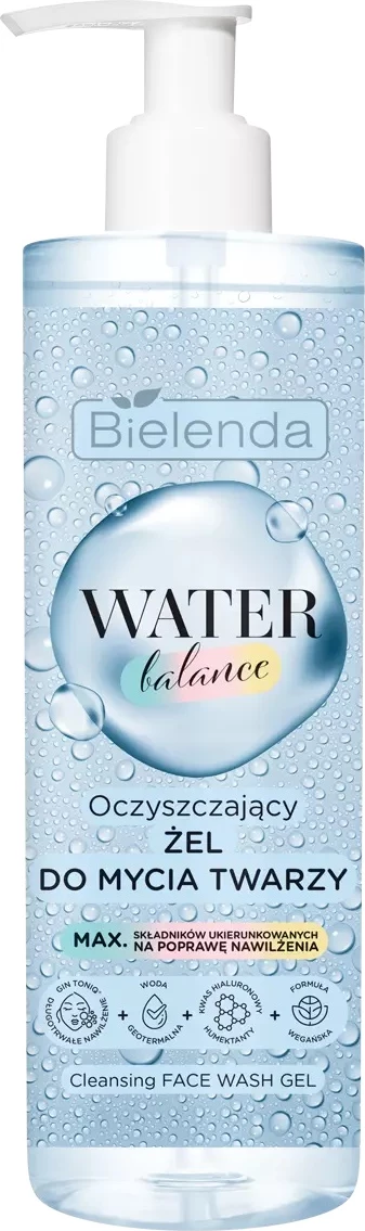 Xhel pastrues për fytyrë Bielenda Water Balance Cleansing për femra 195g
