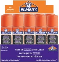 Ngjitës shkop Elmer's, 22g, 10 copë, ngjyrë vjollcë