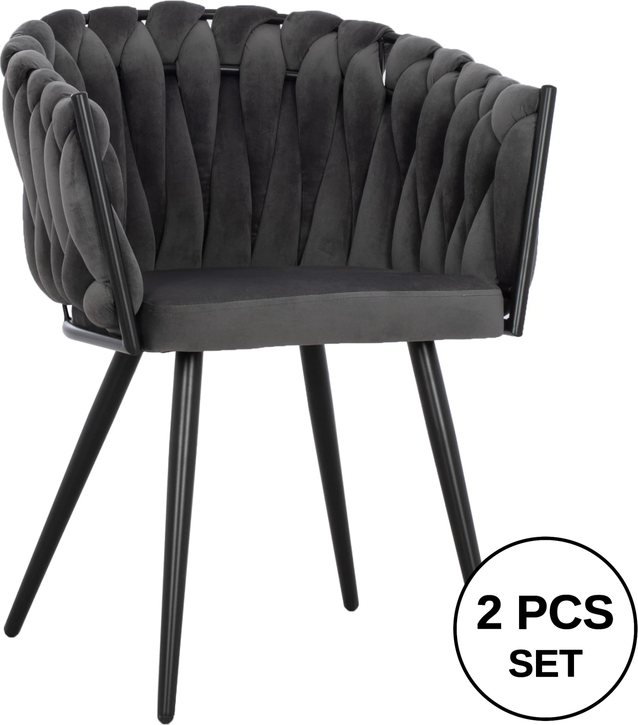 Karrige Luanda, kadife, ngjyrë molle të kalbur, FH8741.01, 60x54x78 cm, set prej 2 copë