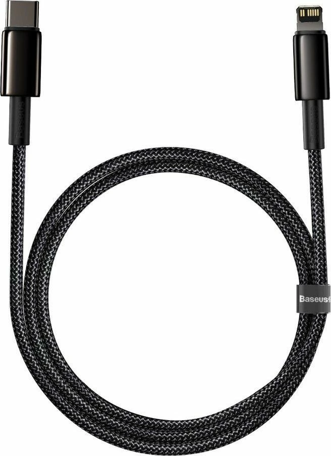 Kabllo Baseus USB-C në Lightning 2 m 20W 6953156232044 e zezë (1 copë)