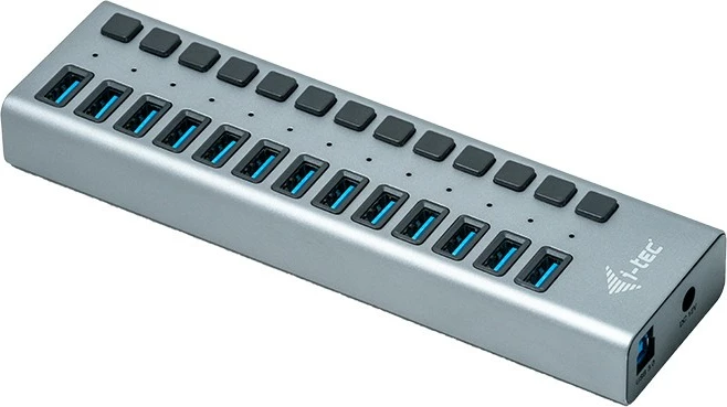 HUB USB I-Tec 13 porta, 60W, gri