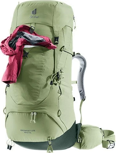 Çantë shpine Deuter Aircontact Lite 45+10 SL, për femra, Jeshile
