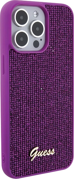 Mbështjellës Guess Disco Metal Script për iPhone 15 Pro Max, rozë