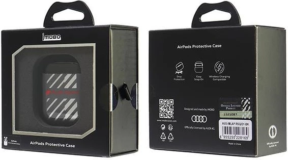 Mbështjellës Audi IML Sport për AirPods 1/2, i zi
