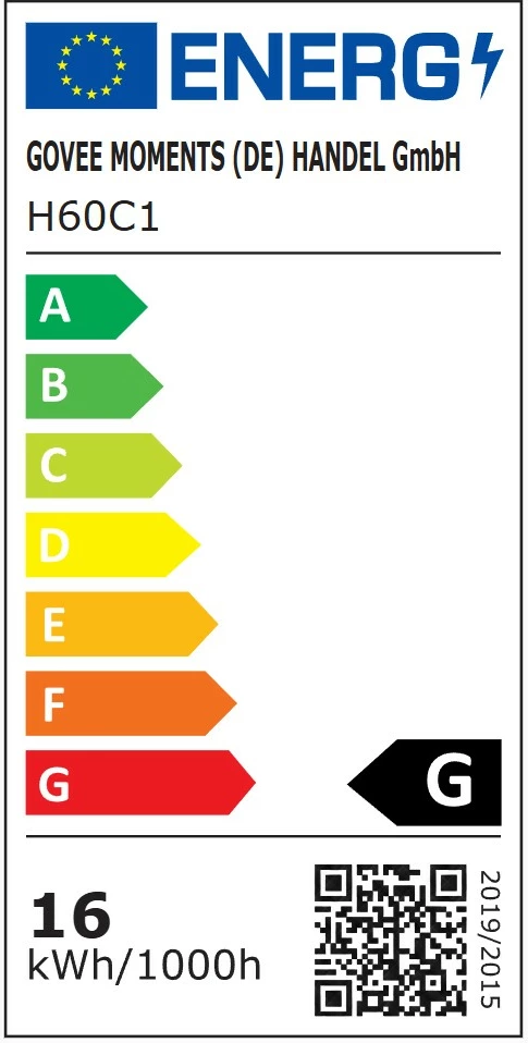 Llambë varëse smart Govee RGBICWW, RGBIC 360°, 2700-6500K, CRI95, e zezë