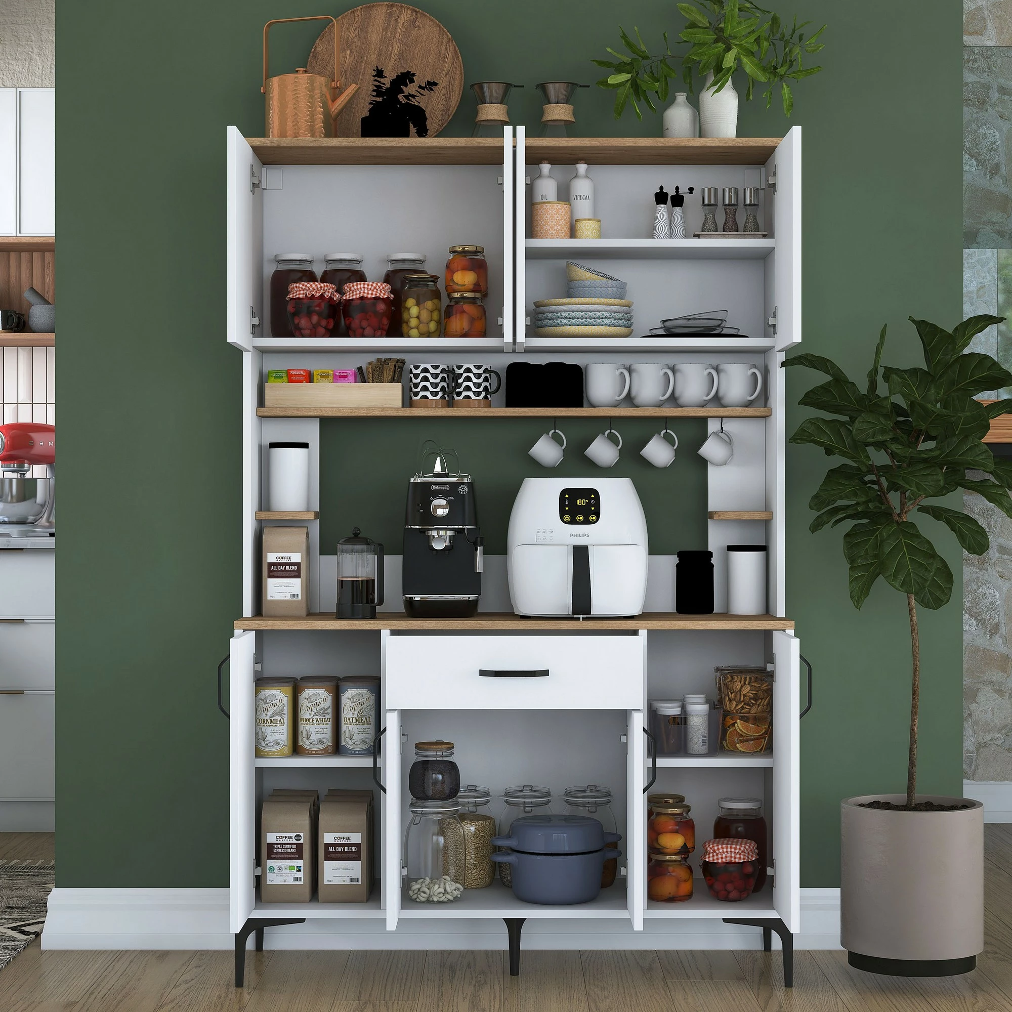 Dollap multifunksional, ngjyrë e bardhë, Skye Decor, JE177 - 3348