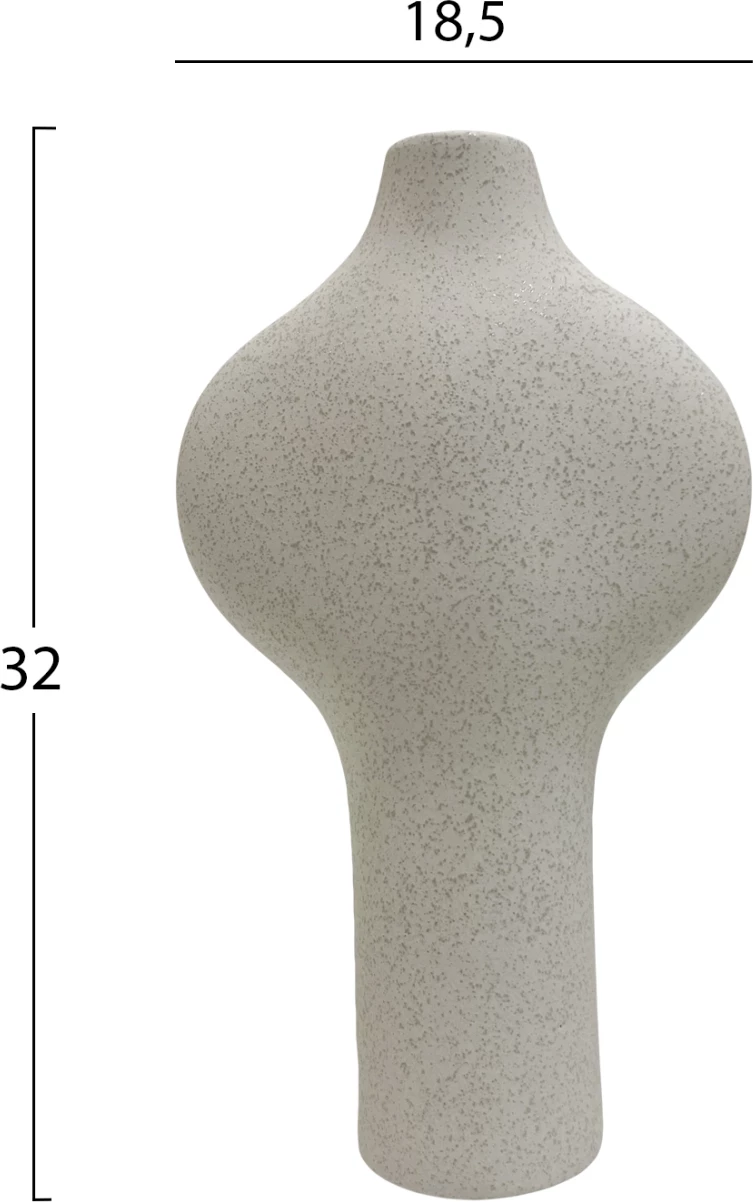 Dekor abstrakt qeramike, ngjyrë e bardhë, ARKEN FH4621.01, 18.5x8.5x32H cm