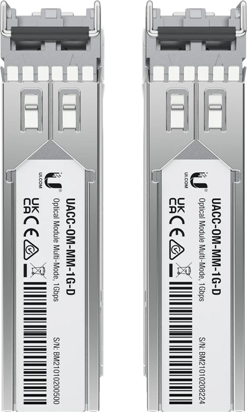 Modul transceiver Ubiquiti UACC-OM-MM-1G-D-2, Fibër optike, 1250 Mbit/s, Inoks, 2 copë