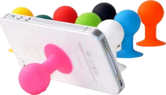 Mbajtës telefoni Hurtel me kokë të rrumbullakët, silikon, kaltër