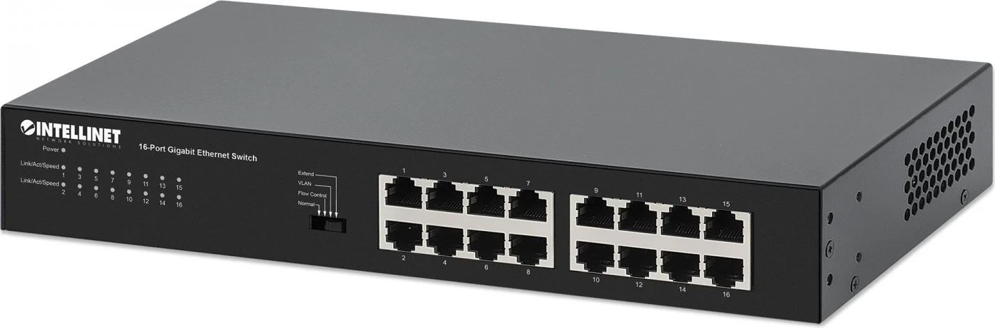 Switch Intellinet 561815, 16p Gigabit me VLAN manual