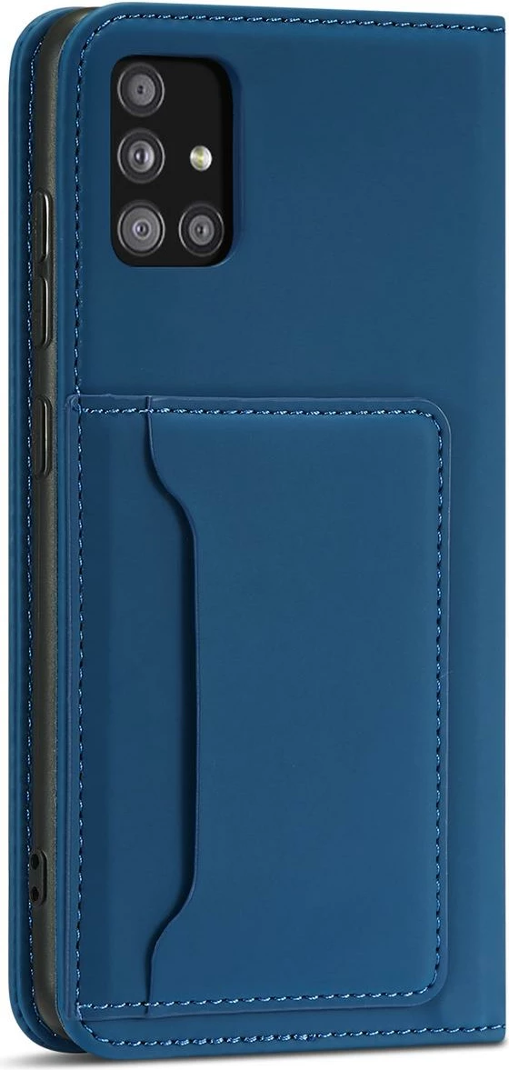 Mbështjellës Hurtel Magnet Card Case për Xiaomi Redmi Note 11 Pro, me xhepa kartelash, Kaltër