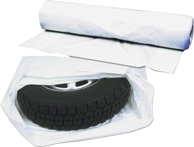 Qese PE për goma, Trayal, rrotull, 300 copë/kg, e bardhë