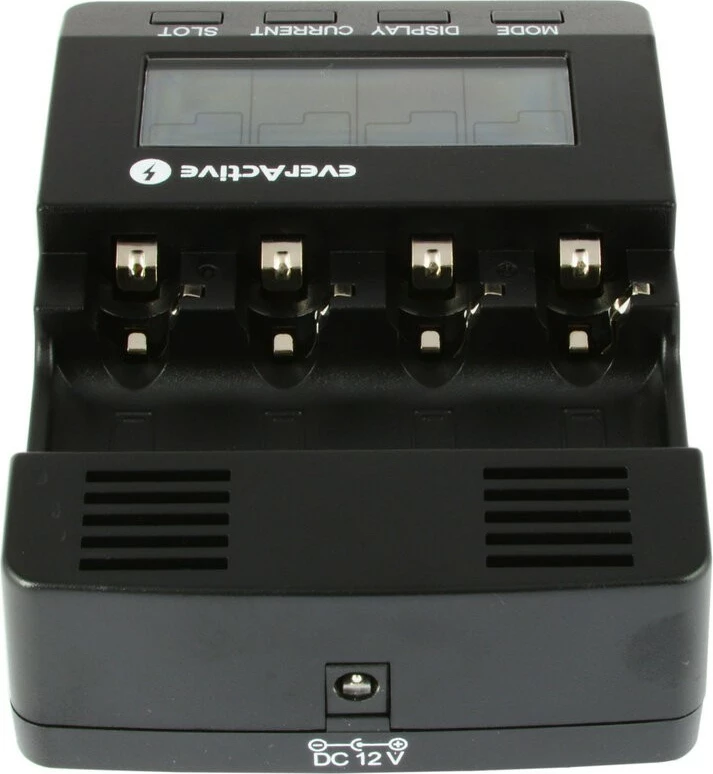 Karikues baterish everActive NC-3000, për AA/AAA/C/D, i zi