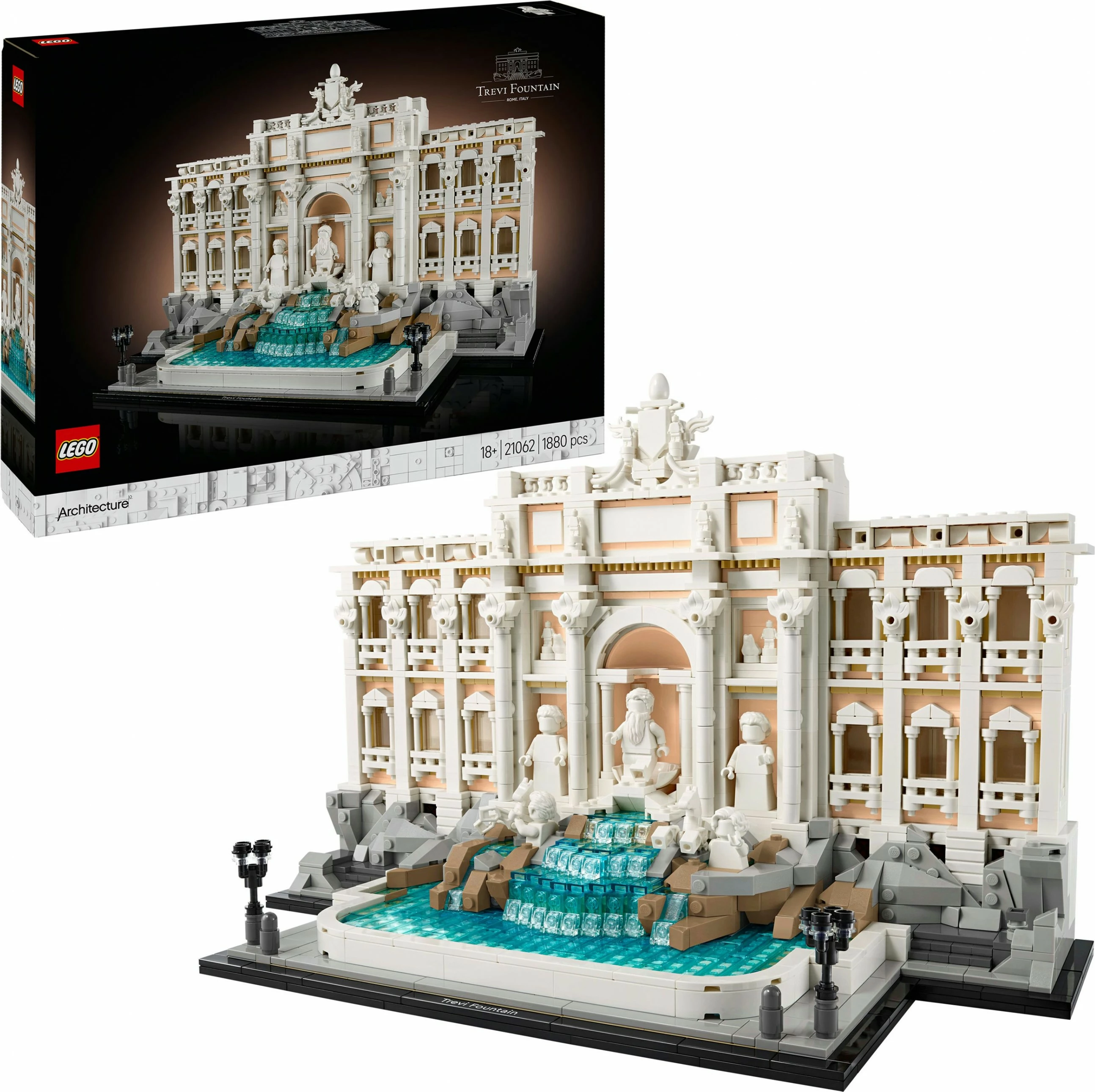 Set ndërtimi LEGO Trevi Fountain, 1880 copë, plastikë, shumëngjyrësh