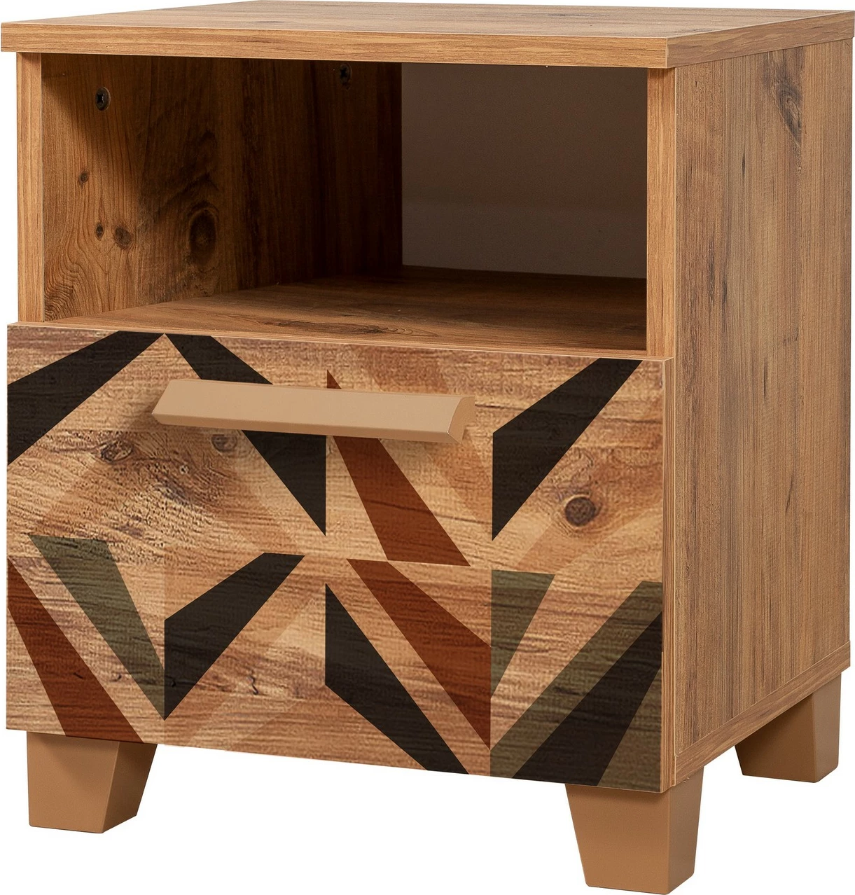 Komodinë Hanah Home, Leva Alfa Triangle, ngjyrë Atlantic Pine