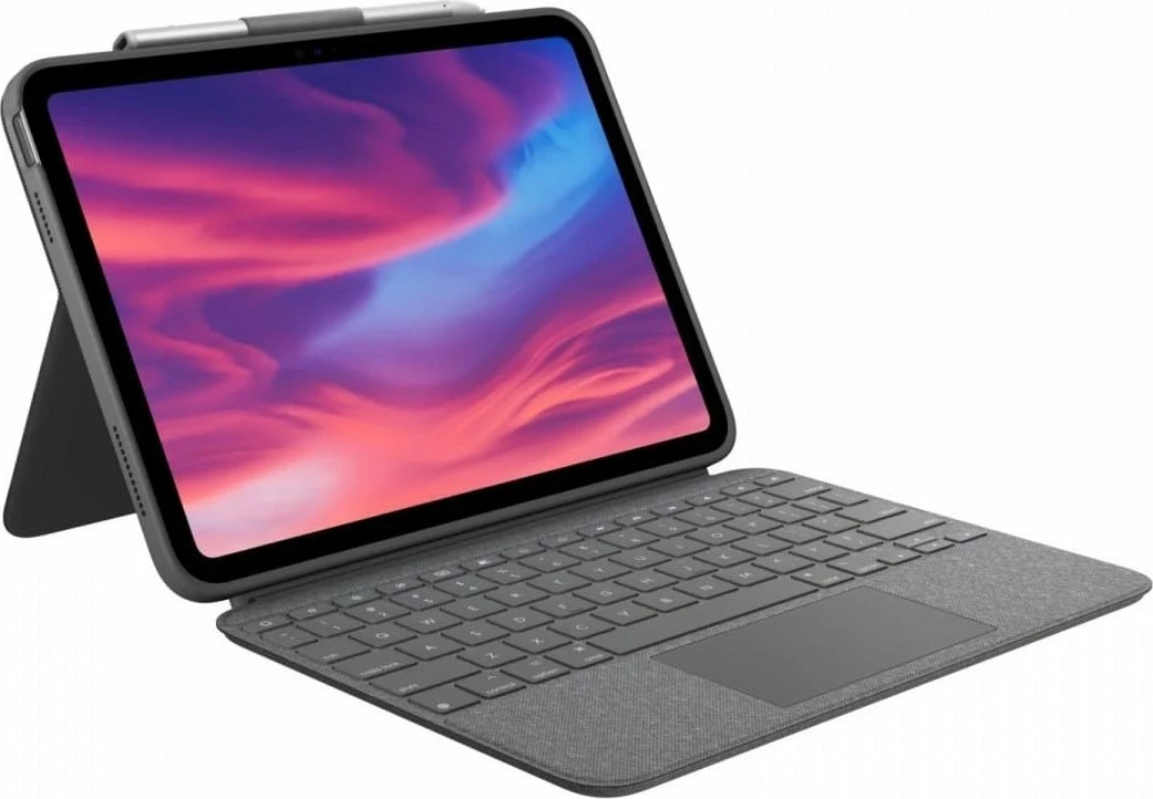 Mbështjellës me tastierë Logitech Combo Touch për iPad (10th gen) 10.9\", Smart Connector, me touchpad, me tastierë të ndriçuar, Gri (920-011441)