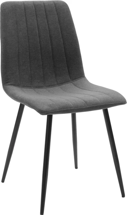 Set tavoline me dy karrige Natali-Noor, MDF i zi, këmbë natyrale, 80x80x76cm