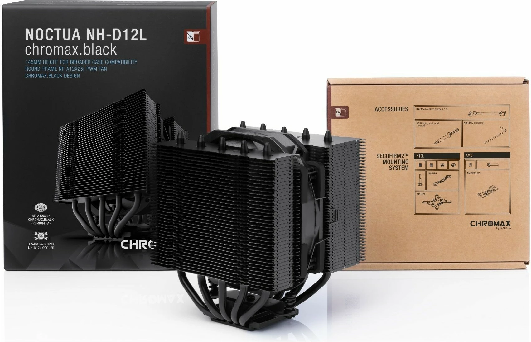 Ftohës CPU NOCTUA NH-D12L chromax.black