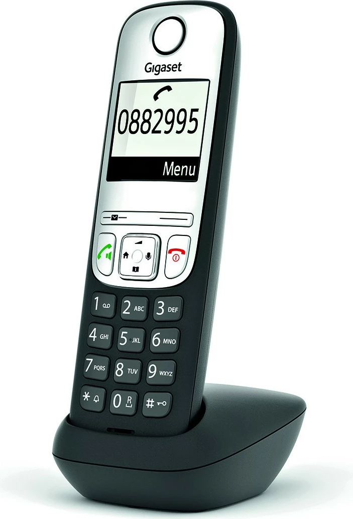 Telefon pa kabllo Gigaset A690HX, i zi/argjendtë, handset shtesë me karikues