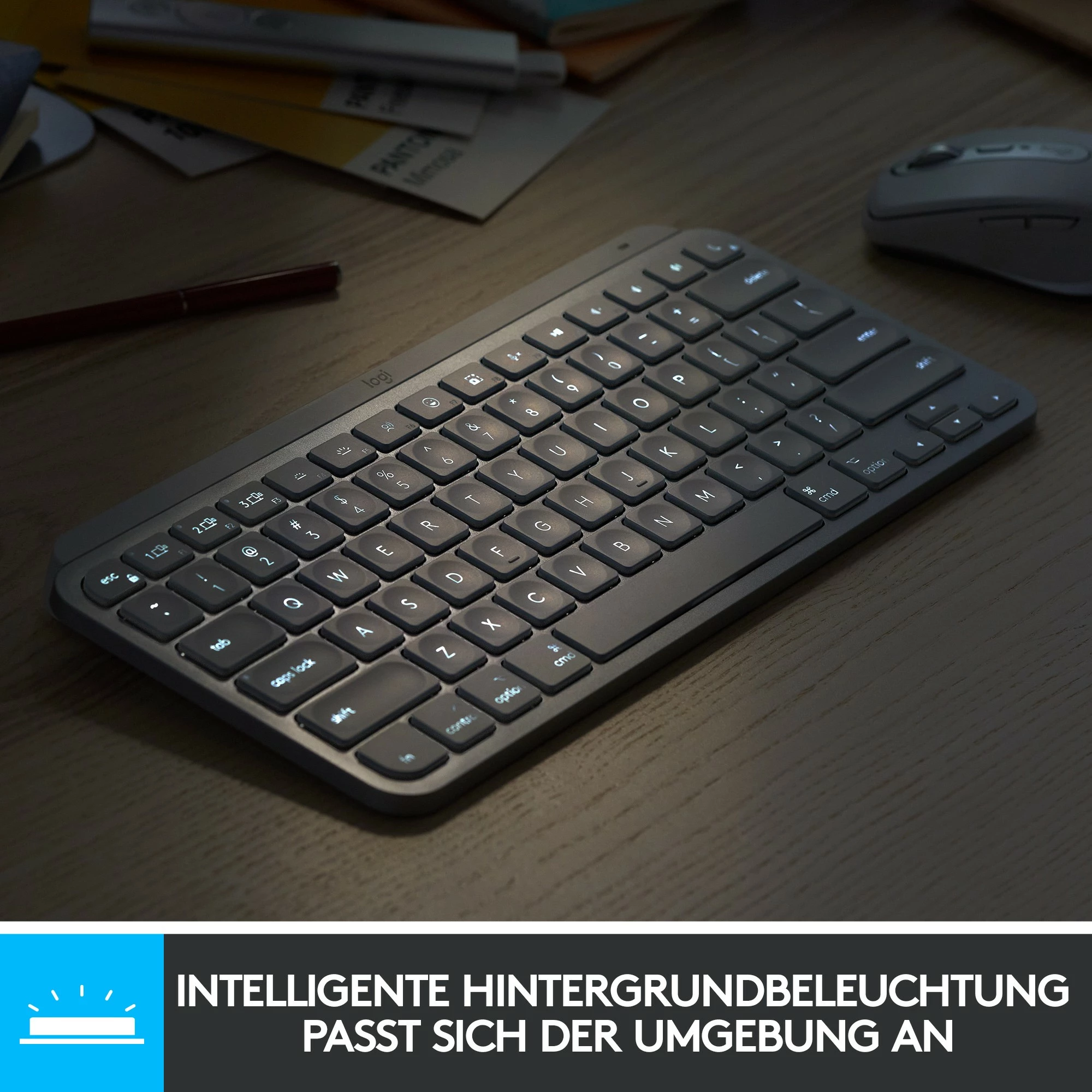 Tastierë wireless Logitech MX Keys Mini, e bardhë, me ndriçim