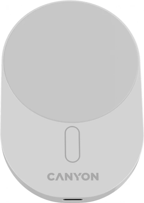 Karikues veture wireless CANYON OnGrip 105, Qi2 15W, USB-C PD 20W, kabllo USB-C në USB-C 1m, i bardhë
