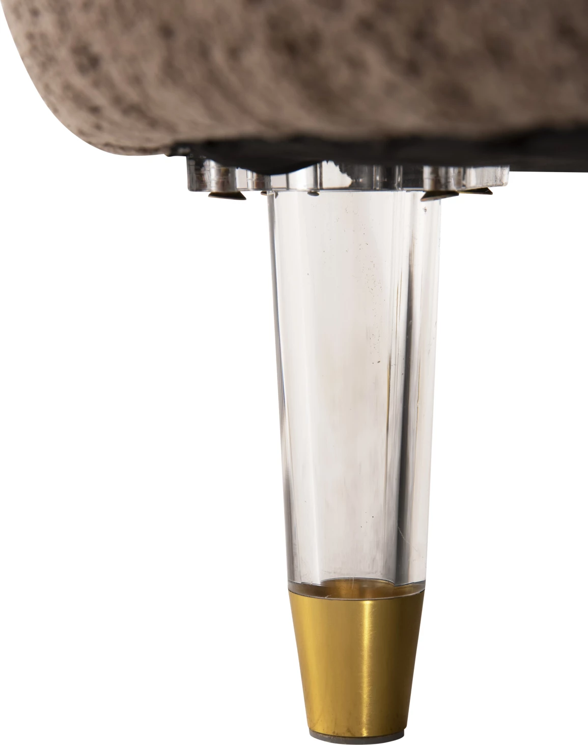 Divan qoshe i kthyeshëm FLYER FH6072.01, pëlhurë kafe, këmbë të larta metalike, 285x86-172x74H cm