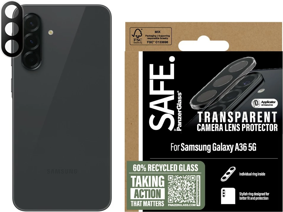 Mbrojtës xhami kamerë PanzerGlass Samsung Galaxy A36 5G transparent