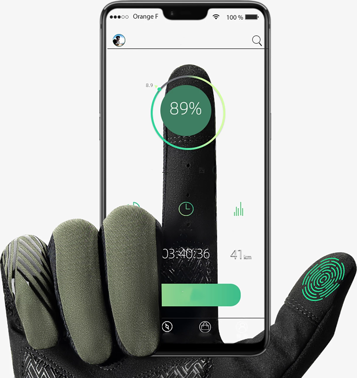 Doreza çiklizmi Rockbros 16110006001, të plota, S, e gjelbër