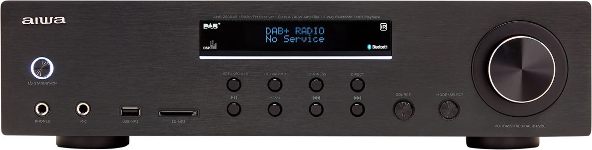 Amplifikator stereo me receiver DAB+/FM Aiwa AMR-200DAB 200W RMS, i zi