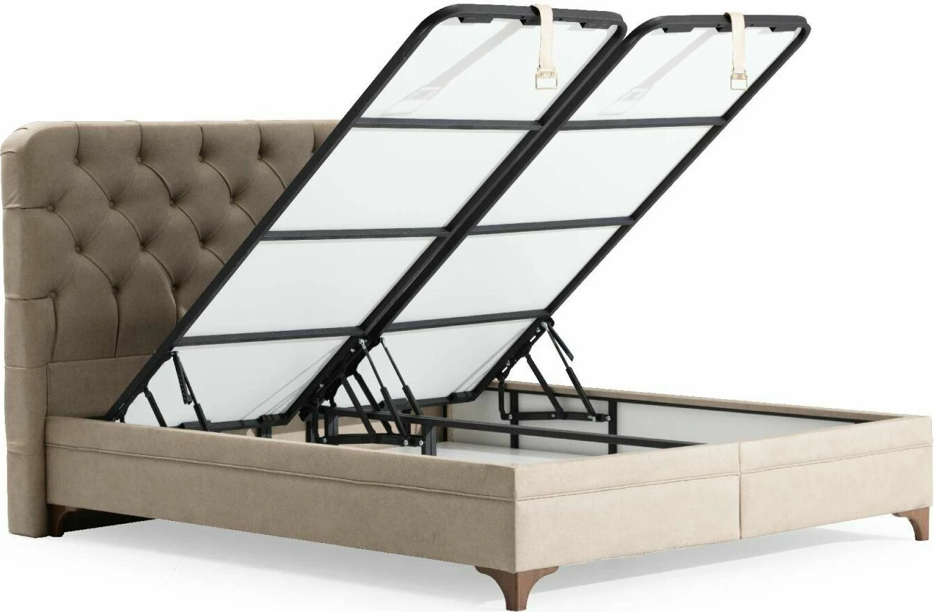 Baze dhe taban krevati dopio, ngjyrë bezhë, Skye Decor, 120x200