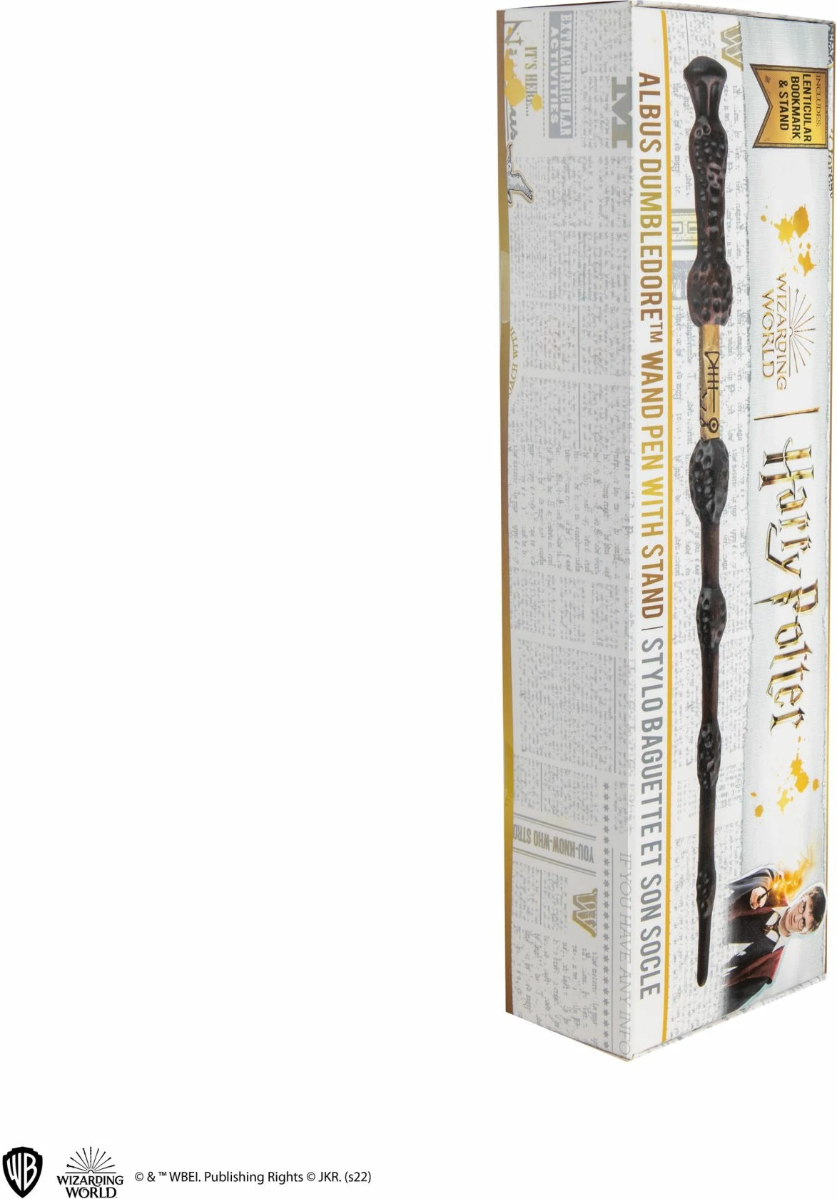 Stilolaps Cinereplicas Albus Dumbledore (Elder Wand) 24.8 cm, me mbajtëse + shenjues libri (unit box)