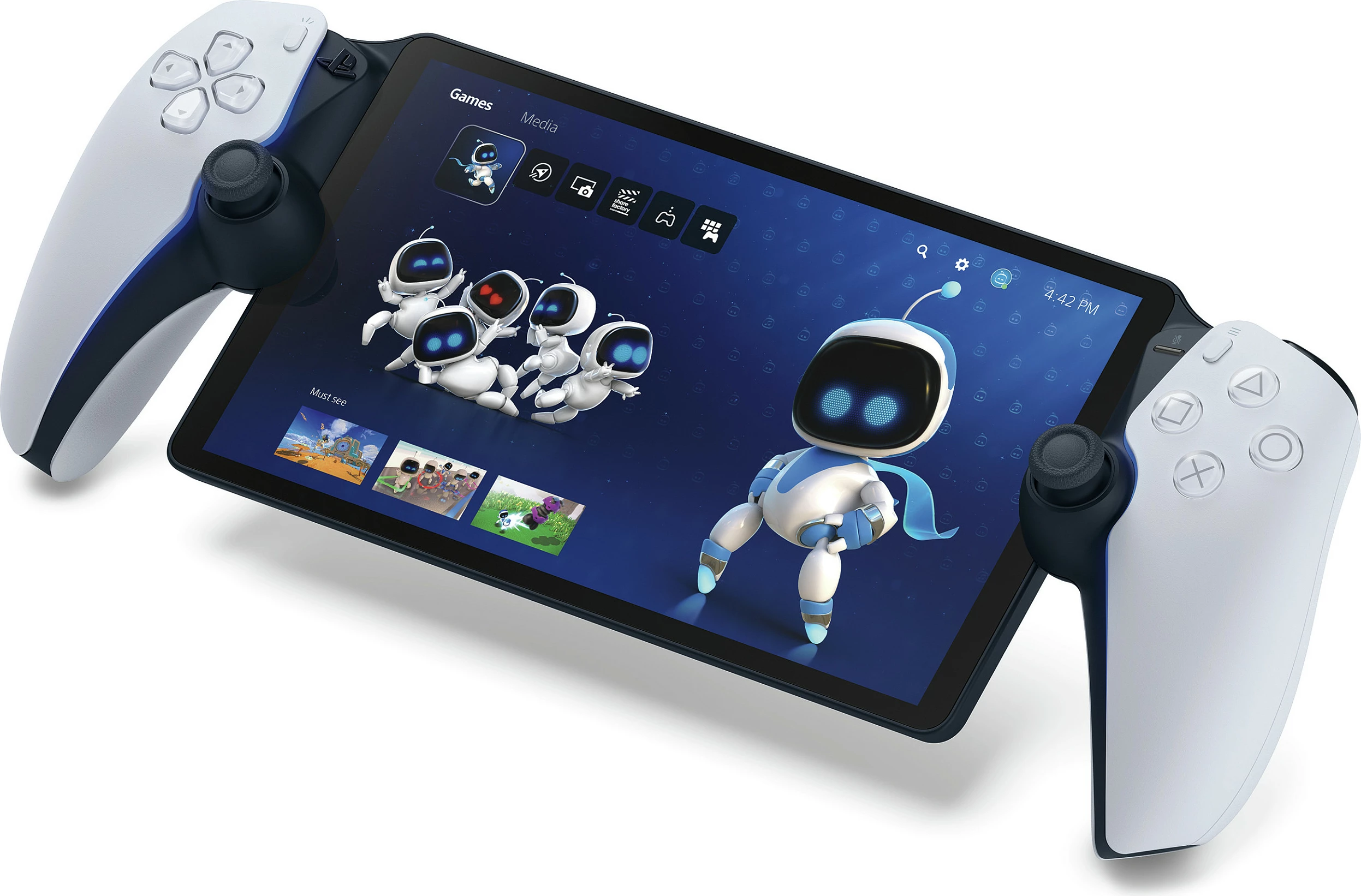 Remote player Sony PlayStation Portal, për PlayStation 5, ekran 8", Wi‑Fi, i bardhë