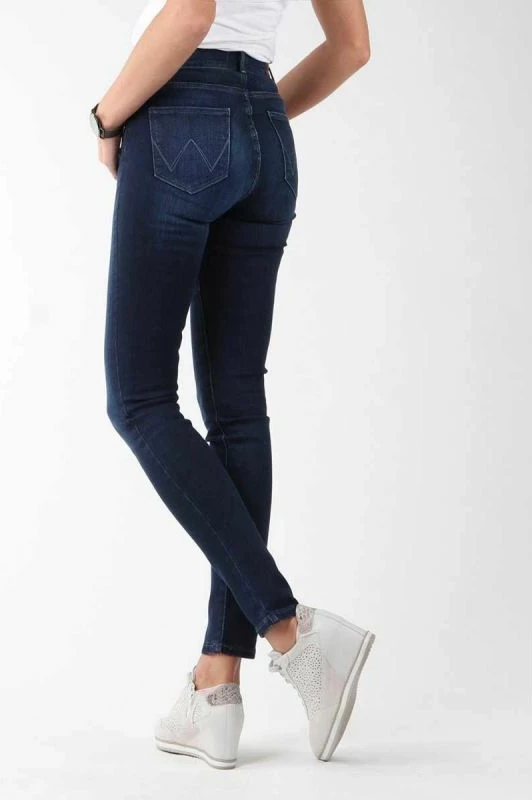 Pantallona të gjata femra Wrangler, blu