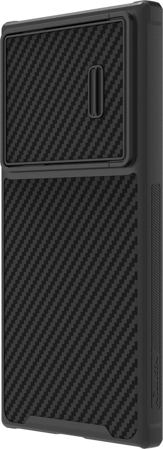 Mbështjellës Nillkin Synthetic Fiber S Case për Samsung Galaxy S23 Ultra, me kapak kamere, i zi