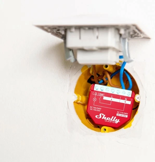 Smart switch Shelly Qubino Wawe 1PM, 25 dBmW, Z-Wave, 40 m, e kuqe