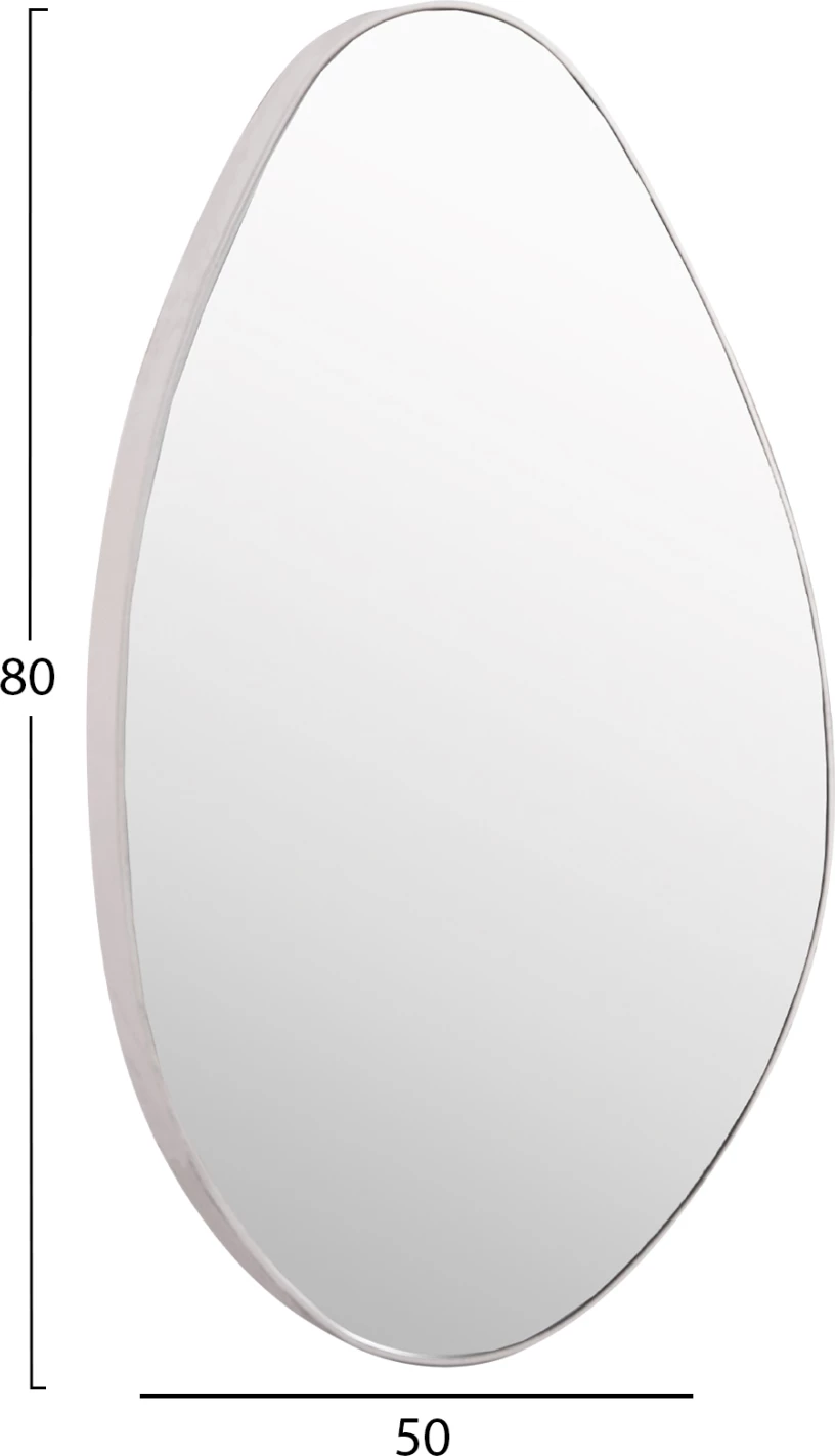 Pasqyrë muri DROP, kornizë MDF e bardhë, 50x80cm