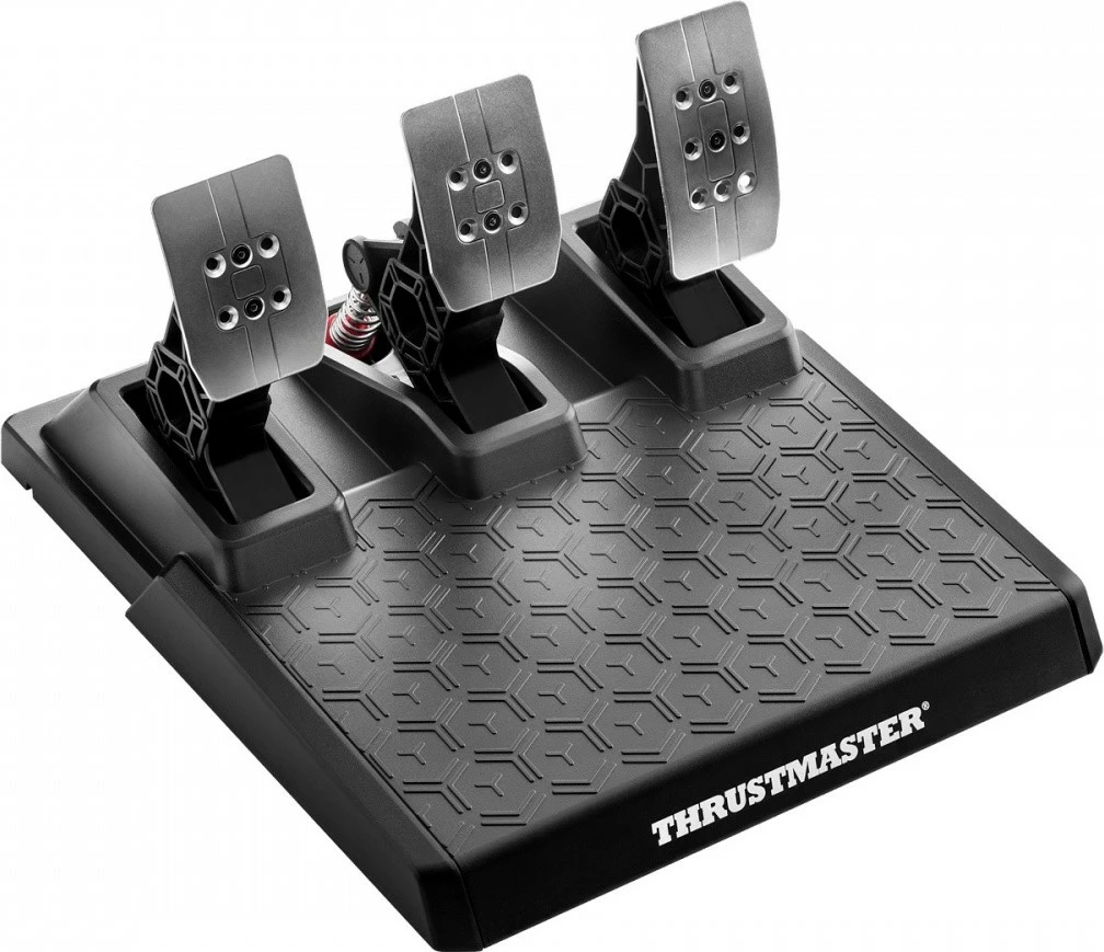 Timon lojrash, Thrustmaster T248R, 900° force feedback, 25 butona, USB me tela, për PC/PS4/PS5, me pedale T3PM, zi