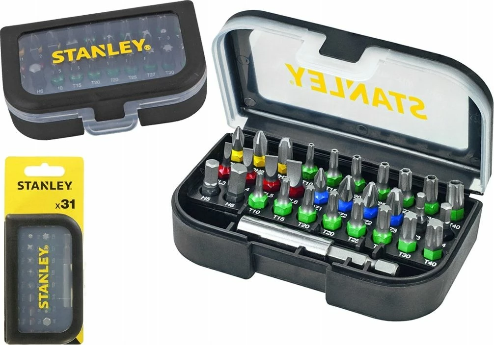 Set bitash Stanley STA60490-XJ, 31 copë, me adapter magnetik 60 mm